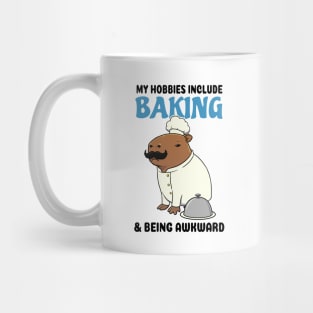 My hobbies include Baking and being awkward Capybara Chef Mug